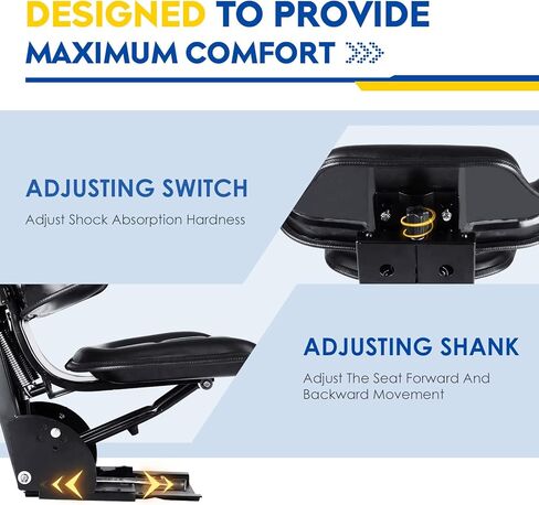 Suspension Seat for Ford/New Holland Tractor 3000 3010 3300 3330 3400 3600 3610, Black in Saudi Arabia