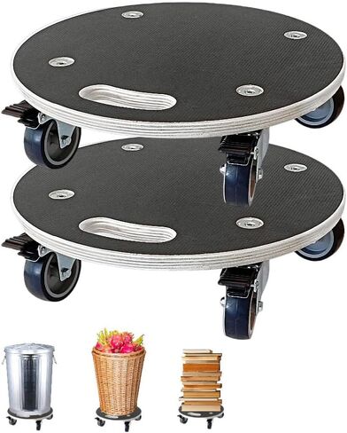Furniture Dolly Furniture Movers Equilateral Tri-Dolly Wood Platform Dolly 4 Pack, 300 lbs Load Capacity Per Set Heavy Duty Wood Furniture Dolly, Multifunctional Movers Carrier with 3 Wheels in Saudi Arabia