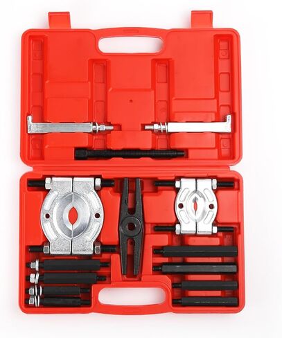 14PCS Bearing Puller Set , Bearing Separator Puller, 5 Ton Capacity Bearing Separator Wheel Hub Axle Puller Set Pinion Wheel Bearing Removal Kit, 2" and 3" Jaws, Wheel Hub Axle Puller Set (red) in Kuwait