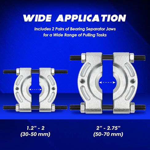 14PCS Bearing Puller Set , Bearing Separator Puller, 5 Ton Capacity Bearing Separator Wheel Hub Axle Puller Set Pinion Wheel Bearing Removal Kit, 2" and 3" Jaws, Wheel Hub Axle Puller Set (red) in Kuwait