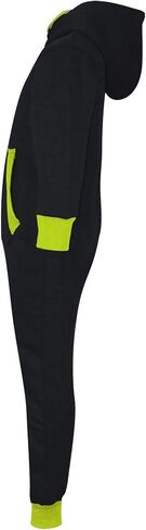 Kids Girls Boys A2Z Onesie One Piece Contrast Fleece Hoodie All In One Jumpsuit Easy-care Comfortable For Children Age 2-13 in Saudi Arabia