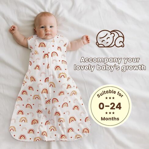 PHF 100% Organic Cotton Baby Sleep Sack 6-12 Months, Soft Lightweight Wearable Blanket for Babies, 2-Way Zipper 0.3 TOG Comfy Toddler Sleeping Sack 3 Pack for Boys Girls Neutral, Pink Floral (Medium) in Saudi Arabia