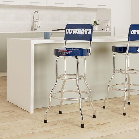 مقعد ARCADE1UP NFL Blitz عالي الظهر مع ارتفاع قابل للتعديل ومقعد مبطن دوار (فواتير الجاموس) in Kuwait