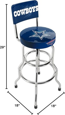 مقعد ARCADE1UP NFL Blitz عالي الظهر مع ارتفاع قابل للتعديل ومقعد مبطن دوار (فواتير الجاموس) in Kuwait