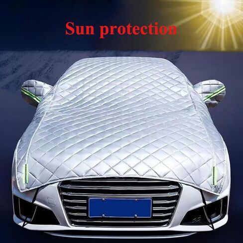 Car Cover Against Hail, Windshield Hail Protector Car Cover, Thicken Hail Cover for SUV, Hail Blanket,Dustproof Snowproof for Sedan and Hatchback (Silver,Sedan) in Saudi Arabia