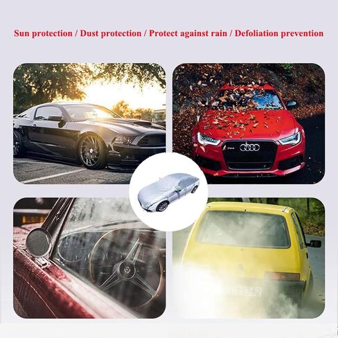 Car Cover Against Hail, Windshield Hail Protector Car Cover, Thicken Hail Cover for SUV, Hail Blanket,Dustproof Snowproof for Sedan and Hatchback (Silver,Sedan) in Saudi Arabia