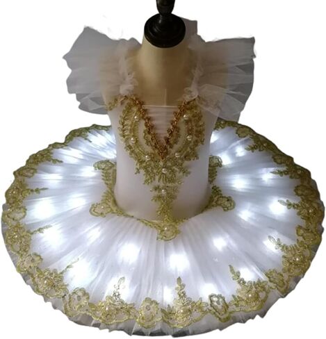Otmyigo LED LED Ballet Tutu Swan Lake Costume 2022 Girls Ballerina Dress Ballet Dress Dance Stage in Kuwait