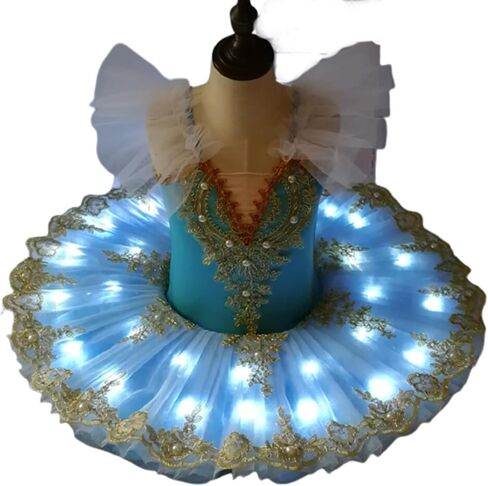 Otmyigo LED LED Ballet Tutu Swan Lake Costume 2022 Girls Ballerina Dress Ballet Dress Dance Stage in Kuwait