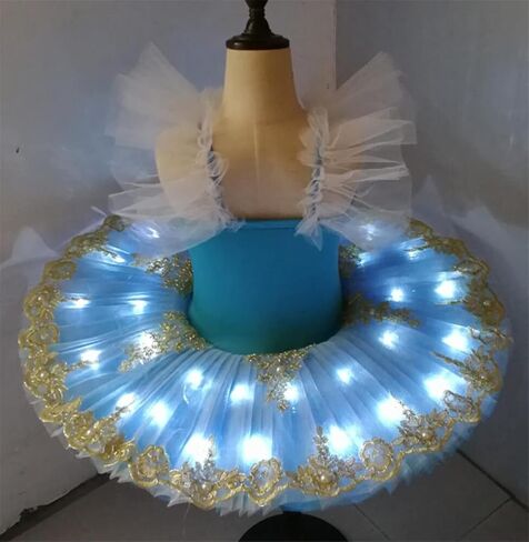 Otmyigo LED LED Ballet Tutu Swan Lake Costume 2022 Girls Ballerina Dress Ballet Dress Dance Stage in Kuwait