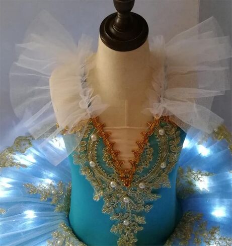Otmyigo LED LED Ballet Tutu Swan Lake Costume 2022 Girls Ballerina Dress Ballet Dress Dance Stage in Kuwait