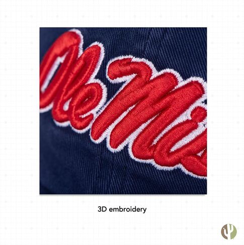 Desert Cactus Ole Miss University of Mississippi Baseball Hat Rebels U of M Brimmed Embroirderd Hats Cap Adjustable Cloth Strap Adult (Style D1) Blue in Saudi Arabia