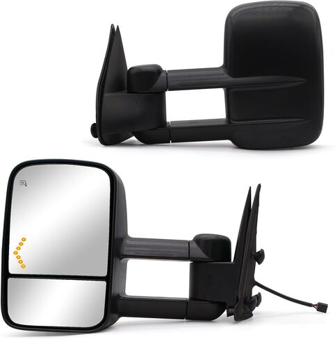 Towing Mirrors Fit For 1999-2006 Chevy Silverado 1500 2500 3500 GMC Sierra Yukon Tahoe Manual Adjust Manual FlipUp LH RH Tow Mirrors in Kuwait