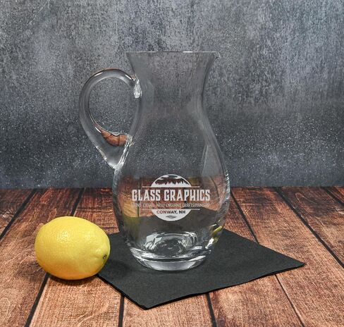Personalized Hand-Engraved Bohemia Glass Pitcher 16.9oz. in Saudi Arabia