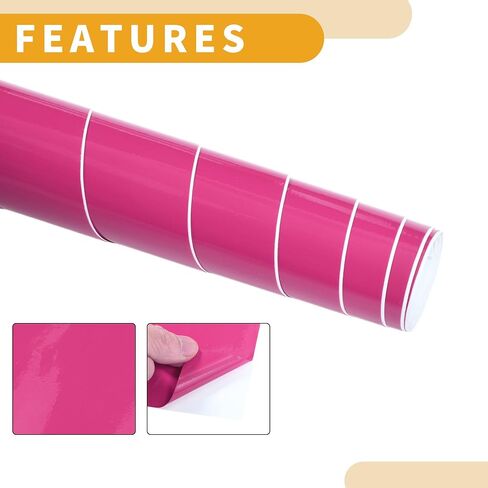 Motoforti Rose Red Protective Car Wrap Film 213x152cm(7ft x 5ft) Exterior Interior Vinyl Wrap Cover 5.5 Mil PVC 1 Pcs Universal in Saudi Arabia