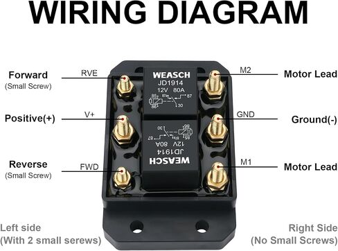 12V Forward and Reverse Relay Module, Six Terminal, Replaces 5541100 ATP0110,for Tarp Systems, Winch Motor, Hoists, Snow Plow, Winches (1) in Saudi Arabia