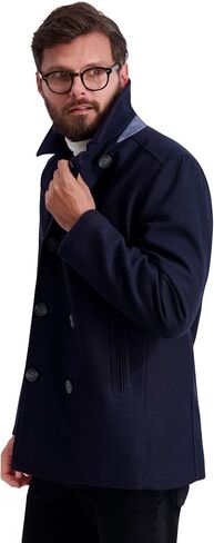 Nautica Men's Peacoat Wool Blend Double Breasted Winter Coat in Saudi Arabia