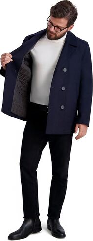 Nautica Men's Peacoat Wool Blend Double Breasted Winter Coat in Saudi Arabia