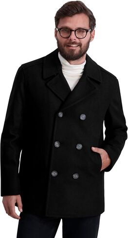 Nautica Men's Peacoat Wool Blend Double Breasted Winter Coat in Saudi Arabia