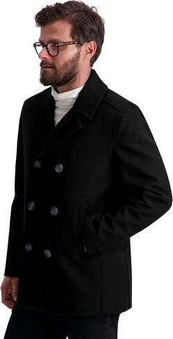 Nautica Men's Peacoat Wool Blend Double Breasted Winter Coat in Saudi Arabia