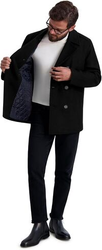 Nautica Men's Peacoat Wool Blend Double Breasted Winter Coat in Saudi Arabia