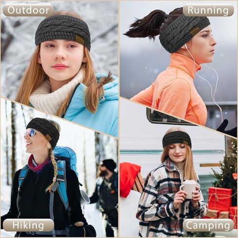 ysense Womens أذن دافئة الكبل رأس متماسكة شتاء رأس رأس الصوف المبطنة الأذن المبطنة تخزين المواد الغذائية للنساء in Saudi Arabia