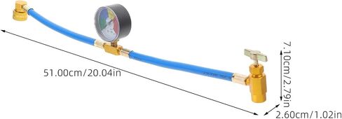 خرطوم شحنة Toyvian مع مقياس ، R134A المبردات مجموعة خرطوم إعادة شحن ، 1/2 "الصمام الخارق الذات in Saudi Arabia