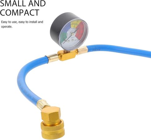 خرطوم شحنة Toyvian مع مقياس ، R134A المبردات مجموعة خرطوم إعادة شحن ، 1/2 "الصمام الخارق الذات in Saudi Arabia
