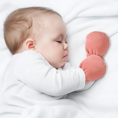 6 Pairs Cotton No Scratch Mittens Soft Breathable Elastic Wrist Gloves for Unisex Boy Girl in Saudi Arabia