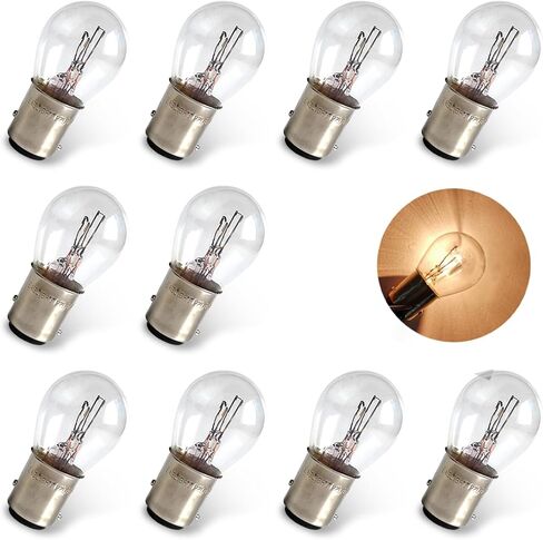 10 PCS 1157 Tail Light Bulbs, Automotive Brake Light Bulbs, Turn Signal Light Bulbs, Universal Halogen Brake Light and Reverse Light Replacement Parts for Vehicles (White) in Kuwait