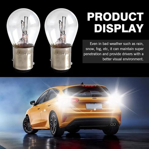 10 PCS 1157 Tail Light Bulbs, Automotive Brake Light Bulbs, Turn Signal Light Bulbs, Universal Halogen Brake Light and Reverse Light Replacement Parts for Vehicles (White) in Kuwait