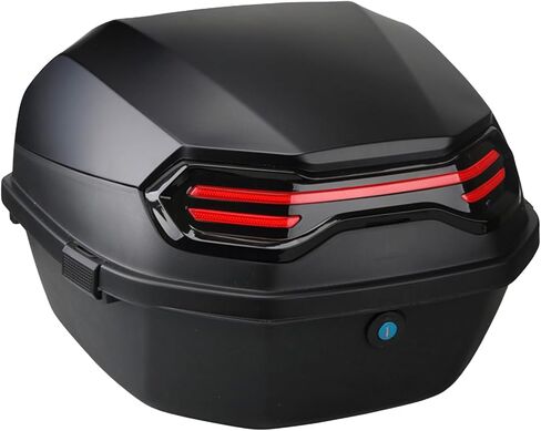 35L Motorcycle Top Case, Motorcycle Top Case Tail Box Carrier Case Waterproof Trunk Luggage Lockable withUniversal Mounting for Helmet Luggage (Matte Black) in Saudi Arabia