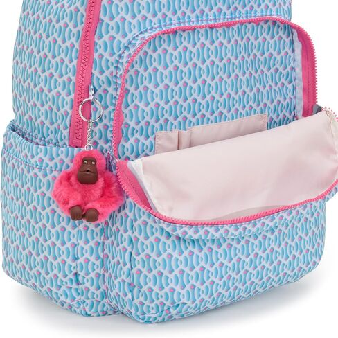 Kipling Seoul 15" Laptop Backpack, Vibrant Pink, 13.75" L x 17.25" H x 8" D in Saudi Arabia