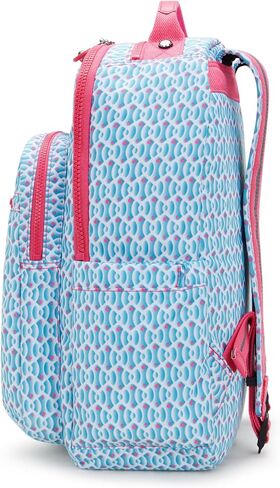 Kipling Seoul 15" Laptop Backpack, Vibrant Pink, 13.75" L x 17.25" H x 8" D in Saudi Arabia