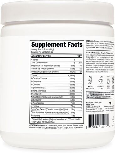 Type Zero Amino Burn Vegan BCAAs + Pre-Workout (Pina Colada Flavored) in Saudi Arabia