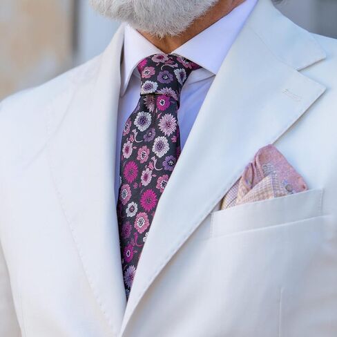 Elizabetta Men's Italian 100 ٪ Silk Pocket Fanshares - 16.5 " - HEMS مدفوقة باليد in Kuwait