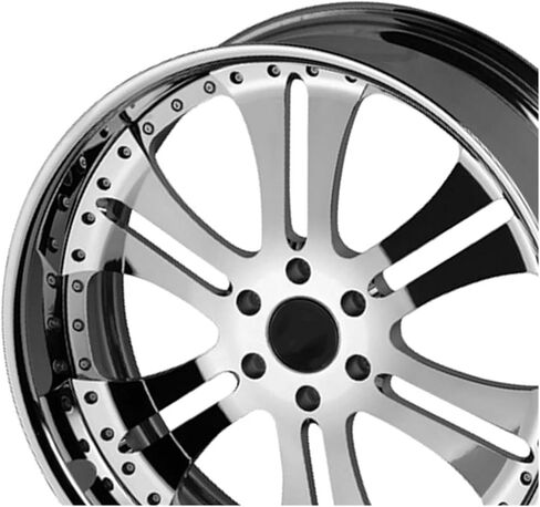 1PCS Car Wheel Rim Jante chrome متوافق مع BMW متوافق مع Benz 5x120 5x130 5x114.3 عجلات سيارات الرياضة سبائك (style6_21in.) in Kuwait