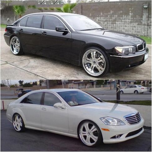 1PCS Car Wheel Rim Jante chrome متوافق مع BMW متوافق مع Benz 5x120 5x130 5x114.3 عجلات سيارات الرياضة سبائك (style6_21in.) in Kuwait