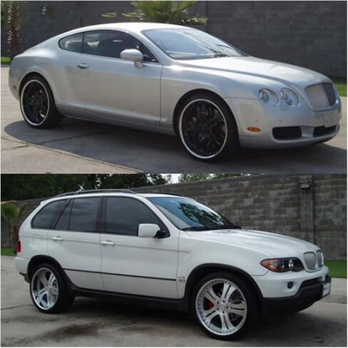 1PCS Car Wheel Rim Jante chrome متوافق مع BMW متوافق مع Benz 5x120 5x130 5x114.3 عجلات سيارات الرياضة سبائك (style6_21in.) in Kuwait