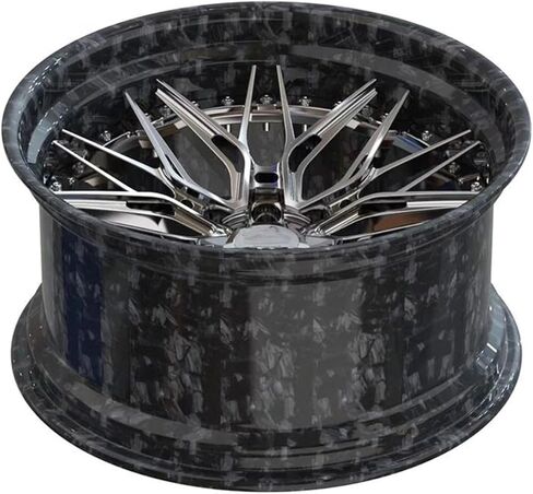 1PCS CAR RIMS عجلات برميل ألياف الكربون مع شفة 20 * 10J 5X112 سيارة مزورة عجلات سيارات السبائك (style4_20in.) in Kuwait