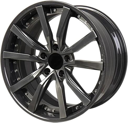 1PCS Carbon fiber Car Wheel Rim + forged spokes 20 inch Wheels 5x120 6061-t6 aluminum alloy forged Car Rims Wheels(STYLE1_19IN.) in Saudi Arabia