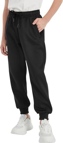 QBK Boys الركض Slim-Fit Prespants مع خصر الرباط القابل للتعديل ، تمتد للرياضة والارتداء غير الرسمي 3-16Y in Kuwait