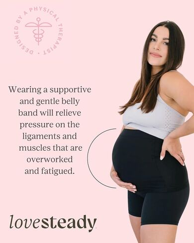 ProBump Maternity Support Belly Band – Breathable, Pregnancy Belly Band for Back, Hip & Pelvic Pain – Postpartum Belly Wrap for C-Section & Natural Birth Recovery – Stay Active & Comfortable, Black - Small in Saudi Arabia