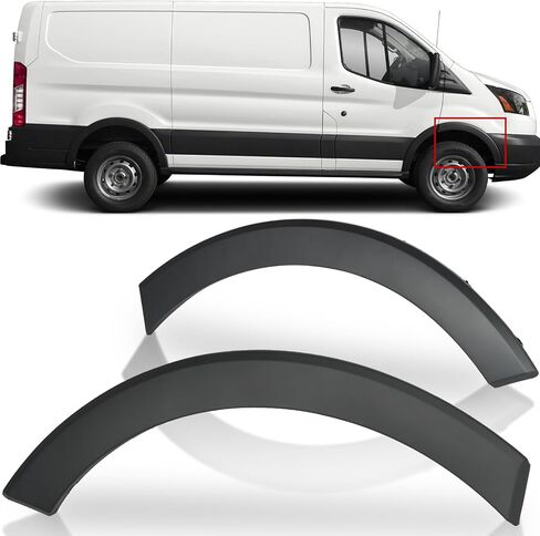 KARPAL Front Right Side Fender Flare Wheel Arch Trim Molding Compatible with 2015-2022 Ford Transit/Transit-150 250 350, Replace BK3Z61278L00BB FO1291134C in Saudi Arabia