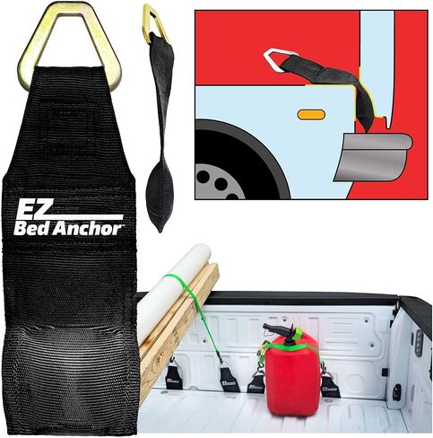 Truck Buddiez EZ Bed Anchor 2pk– Easily Secures Your Ratchet Straps, Tie Downs, or Cargo Straps to Your Truck Bed Tailgate in Seconds! Patent Pending in Kuwait
