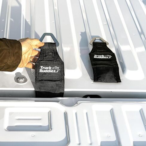 Truck Buddiez EZ Bed Anchor 2pk– Easily Secures Your Ratchet Straps, Tie Downs, or Cargo Straps to Your Truck Bed Tailgate in Seconds! Patent Pending in Kuwait