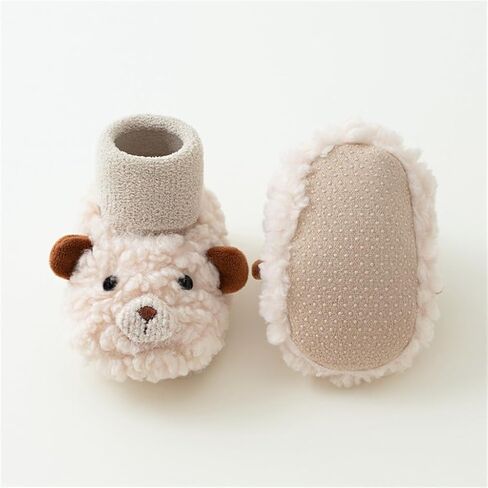 Upgrades Infant Walking Shoes Soft Soles Not Slip Breathable Easy Wear Baby Toddler Walking Shoes for Autumn & Winter Beige in Saudi Arabia