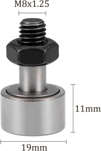 Kozelo 2pcs CF6/KR16 Cam Follower من نوع محمل إبرة - [M3x1.0mm خيط ذكر 11 مم قطر الأسطوانة] نوع مسمار محامل بكرة المسار المصغرة لاستخدام أداة الآلة in Kuwait