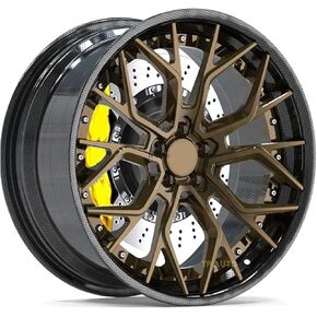 1PCS CAR RIMS عجلات برميل ألياف الكربون مع شفة 20 * 10J 5X112 سيارة مزورة عجلات سيارات السبائك (style4_20in.) in Kuwait