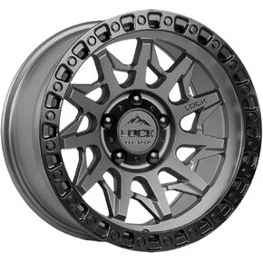 Lock Offroad Lunatic 17x9 6x139.7-12et 106.2 Matte Gray W/Matte Black Ring in Kuwait
