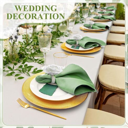 Yunsailing 24 قطعة من حلقات منديل الزهور الفاوانيا زهرة اليدوية حامل مناديل خواتم حامل الحرف اليدوية الوردي لتزيين الطاولة وحفلات الزفاف وحفلات الغداء وحفلات أعياد الميلاد ومستلزمات النزهات in Kuwait